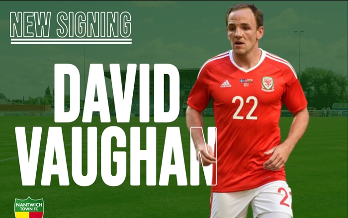 David Vaughan Wales midfielder signs for Nantwich