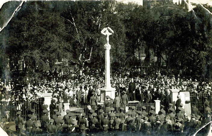 Edwardian postcards - Dedication Ceremony, Nantwich War Memorial, circa 1920