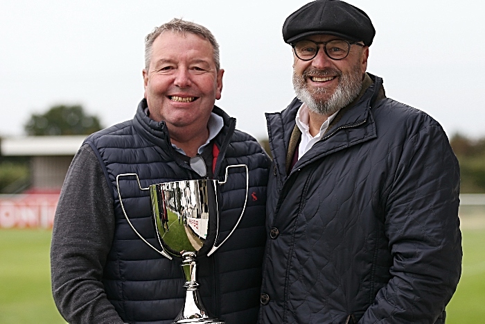 Eddie Morris Memorial Trophy - Clive Jackson and John Morris with Trophy donated by Clive Jackson (1)