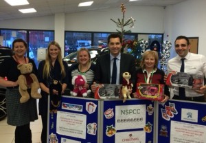 Car dealer Gateway collects toys for NSPCC Christmas appeal