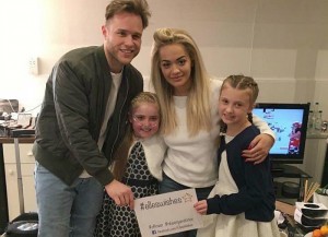 Elle Morris and Cara with Olly Murs and Rita Ora