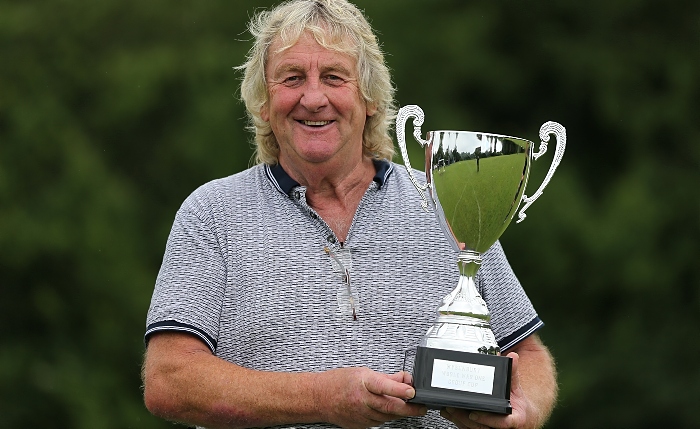 Event organiser Russell Ellison-Jones with the match trophy (1)