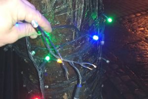 Yobs vandalise Nantwich town square Christmas lights