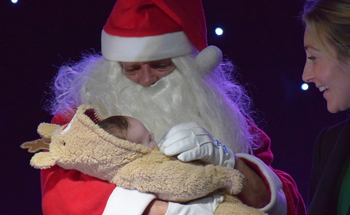 Lights - Father Christmas with a baby ‘reindeer’ (1)