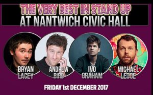 Final live comedy show of year set for Nantwich Civic Hall