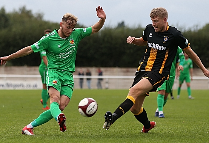 First-half - David Webb crosses the ball into the dangerzone (1)