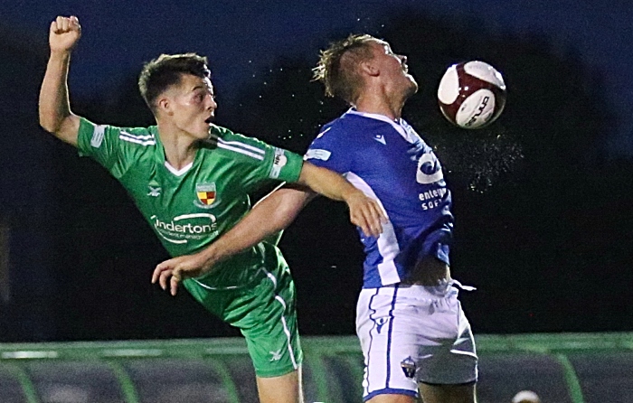 First-half - Joe Malkin heads towards goal (1)