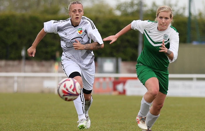 First-half - Marni Williams eyes the ball (1)