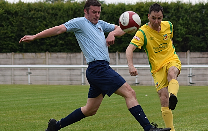 First-half - Nantwich Town Veterans punt the ball forwards (1)