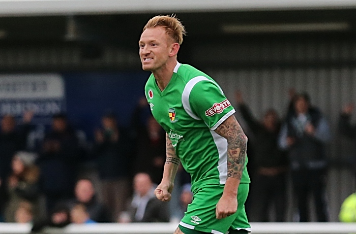 First-half - Nantwich Town goal - Steve Jones celebrates