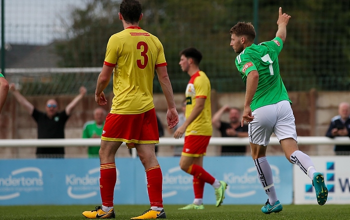 First-half - Nantwich goal - Jimmy Lawrie celebrates his goal (1)