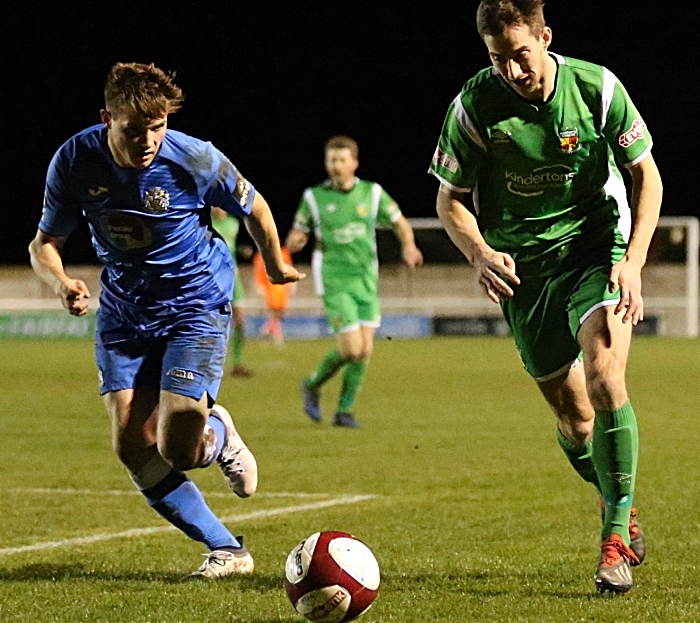 First-half - Nathan Cotterell attacks the goal (1)