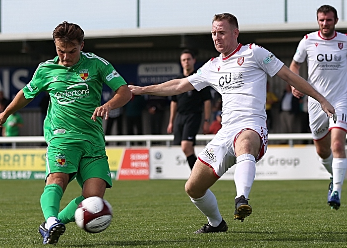 First-half - Sean Cooke shoots at goal (1)