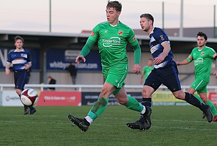 First-half - third Nantwich goal - Connor Heath chips Winsford keeper for his second goal (1)