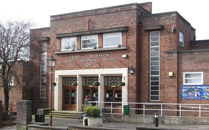 Flag Lane baths in Crewe, pic by Dave Bevis on creative commons licence