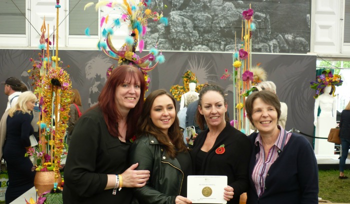 Floristry College of the Yr Carol Edginton, Robyn Longden, Jackie Tudor, Shiona Fosh