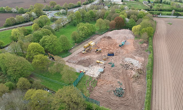 Former Redsands site in Willaston - aerial shot