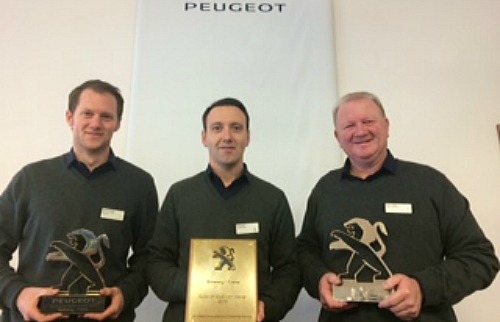 Car dealer Gateway Peugeot staff honoured at awards