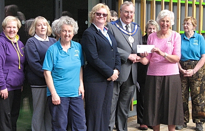 George Mann and Cynthia Gent - freemasons donation for girl guides outdoor centre