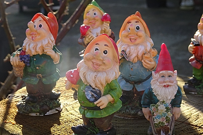 Gnomes greet visitors