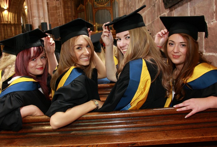 Graduands waiting for the the ceremony to begin