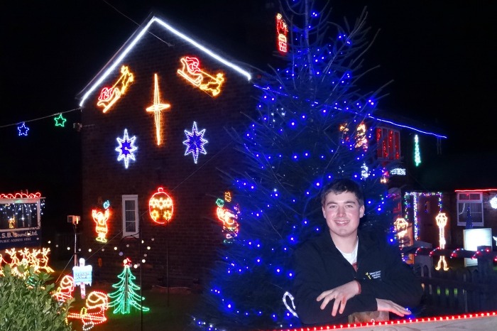 Graham Witter and part of his display - Weston lights