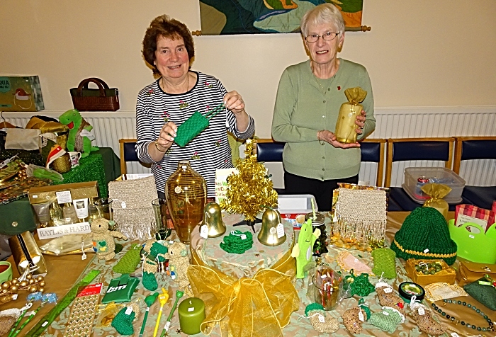 Green and gold stall - Gwyneth Brown and Sylvia Ashley