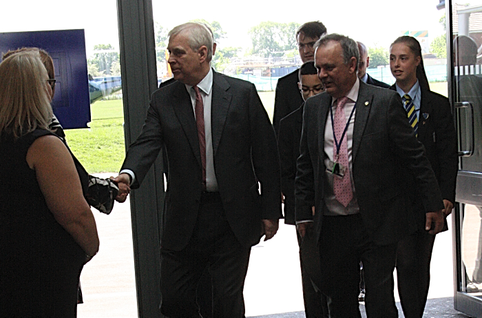 HRH Duke of York is welcomed to Brine Leas