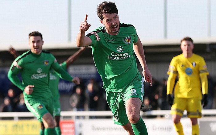 Harry Clayton celebrates against Grantham