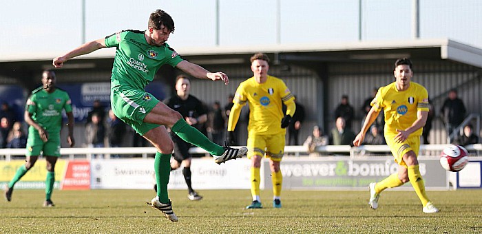 Harry Clayton on target against Grantham