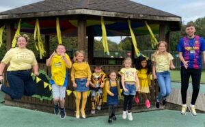 Youngsters celebrate Hello Yellow Day at Nantwich school