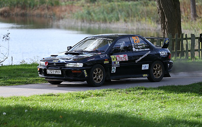 Historic rallyfest car races against the clock