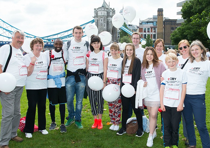 Howells family from nantwicn at Heart of London Bridges Walk for CRY