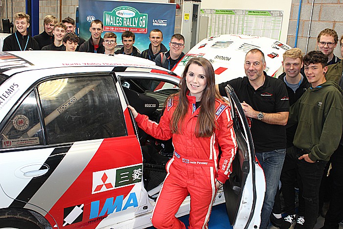 Jade and Dave Paveley rally car students