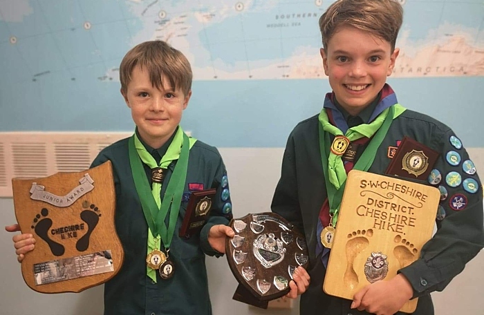 Jake and Stanton prizes - scouts - cheshire hike