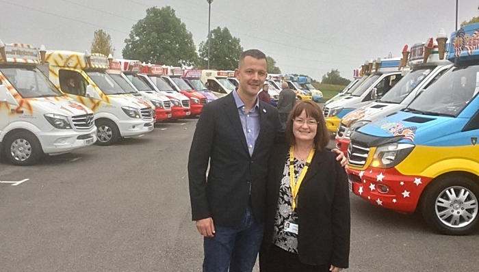 Janet Clowes and Ed Whitby - ice cream van world record