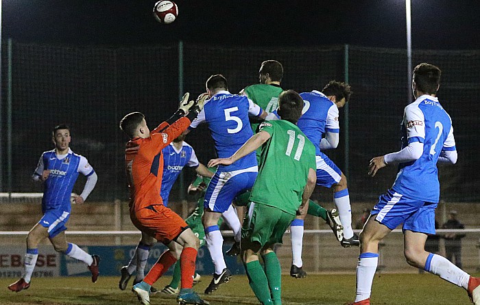 Joel Stair heads towards goal