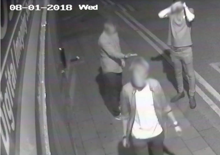 Johnsons Printers - CCTV pics of vandals attacking shop