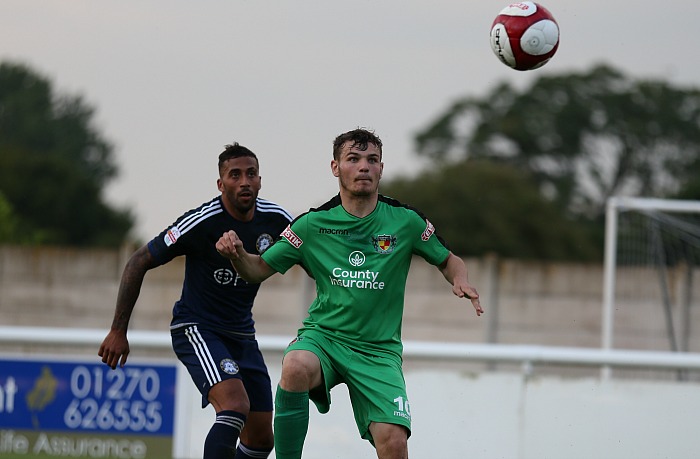 Jordan Davies prepares to trap the ball