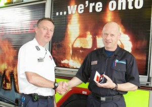 Nantwich fireman picks up long service medal
