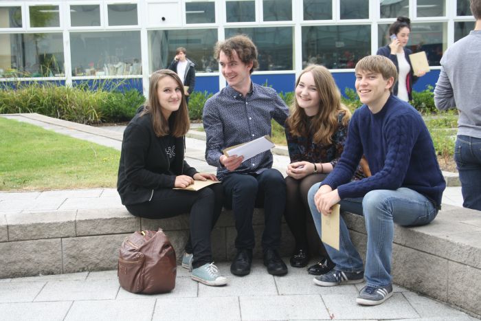 Keyra Edwards, John Austin-Sheridan, Katie Birchall and Marcus Page congratulate each other