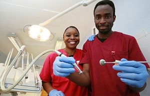 Kolade and Yetunde Orungbemi at The Globe Dental Practice on Beam Street