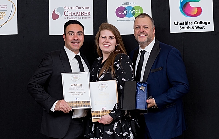 L-R Andrew Watts Hana Crosby Phil Gray - Chamber awards