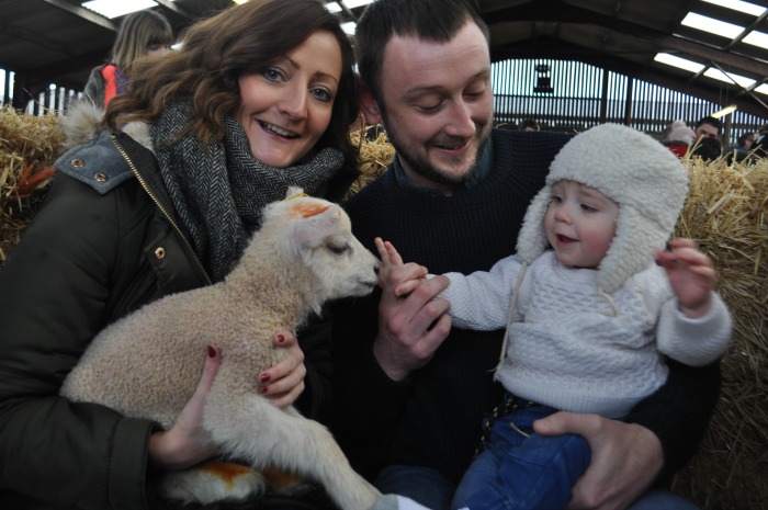 Lambing weekend - Archie 10 months with Mum Jess Evans and Dad Tim Gardside from Shavington