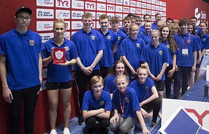 Laura Kirby (far right) with Cheshire team at national event