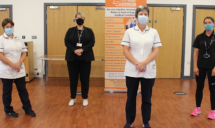 Left to right Tiffany Treharne- Respiratory Physiotherapist, Donna Williamson- Senior Manager Health Innovation Everybody Sport and Recreation, Jane Wilmer- British Lung Foundation Advance (1)