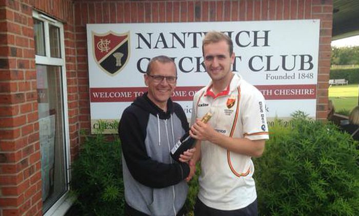 Liam Livingstone (right) man of the match against Marple