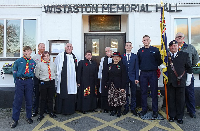 Local dignitaries at the Remembrance Service