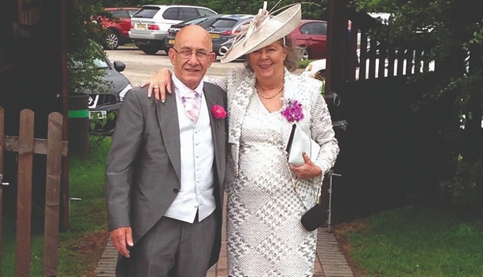 Lorna's Mum and Dad, Jennifer and Keith, pictured on her wedding day in 2016