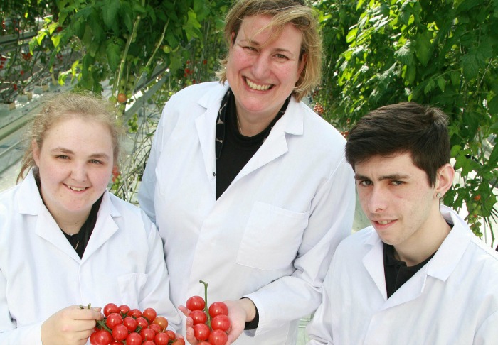 MP Antoinette Sandbach with trainees Latisha Woolley and Simon Daynes, apprenticeships week